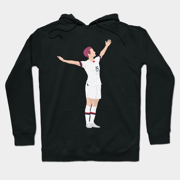 Women's soccer victory pose Hoodie by RockyDesigns